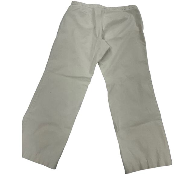 Chico’s Women Stretch White Jeans Straight Leg Flat Hook and Eye Closure Size 3 - Picture 2 of 7